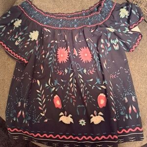 Floral Embroidered Off-Shoulder Top